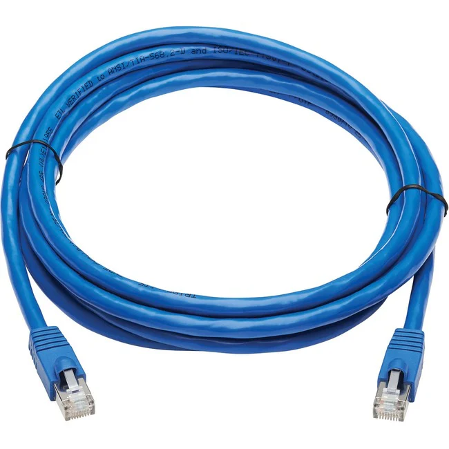 Tripp Lite by Eaton Cat6a 10G-Certified Snagless F/UTP Network Patch Cable (RJ45 M/M), Blue, 10 ft.