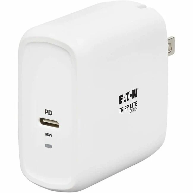 Tripp Lite by Eaton Compact USB C Wall Charger - GaN Technology, 65W PD Charging, White - 65 W - 120 V AC, 230 V AC Input - 5 V/3.25 A, 9 V, 12 V, 15 V, 20 V Output - White