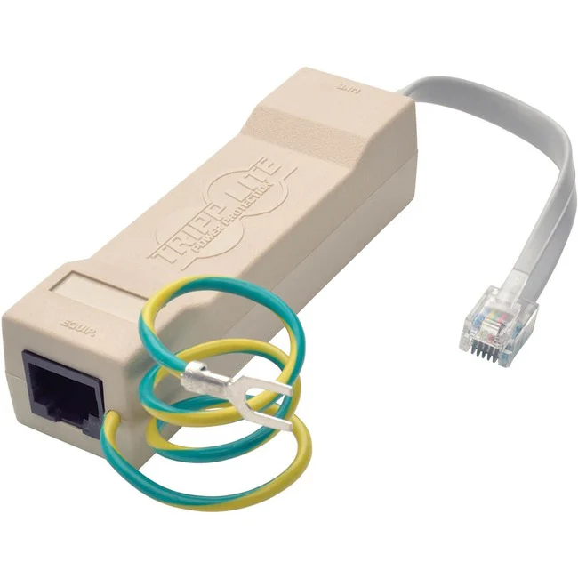 Tripp Lite by Eaton DataShield In-Line Surge Protector for Network and Phone Lines 2-Line RJ11/RJ45 - 1 - 120 V AC, 230 V AC Input - 120 V AC, 230 V AC Output