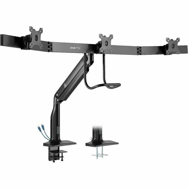 Tripp Lite by Eaton DMPDT1732AM Precision-Placement Triple-Display Desk Clamp