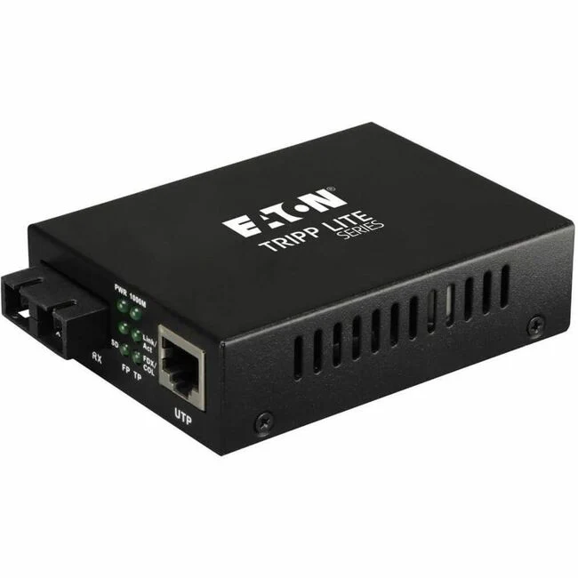 Tripp Lite by Eaton Gigabit Multimode Fiber to Ethernet Media Converter 10/100/1000 to 1000BaseLX SC 2km 1310nm - 1 x Network (RJ-45) - 1 x SC Ports - 10/100/1000Base-T, 1000Base-FX - External