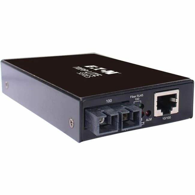 Tripp Lite by Eaton Hardened Copper to Fiber Media Converter 10/100 Mbps RJ45/SC Singlemode -10° to 60°C 30 km (18.6 mi.) - 1 x Network (RJ-45) - 1 x SC Ports - DuplexSC Port - Single-mode - Fast Ethernet - 10/100Base-TX, 100Base-FX - Wall Mount