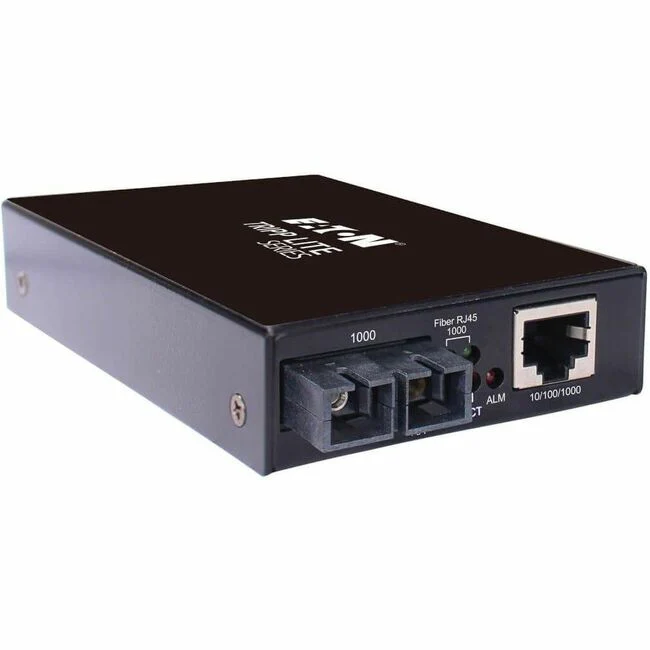 Tripp Lite by Eaton Hardened Gigabit Fiber to Ethernet Media Converter, 10/100/1000 Mbps, RJ45/SC Singlemode, -10° to 60°C, 10 km (6.2 mi.) - 1 x Network (RJ-45) - 1 x SC Ports - DuplexSC Port - Single-mode - Gigabit Ethernet - 10/100/1000Base-T