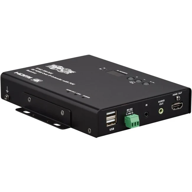 Tripp Lite by Eaton HDMI over IP Extender Transmitter - 4K, 4:4:4, PoE, 328 ft. (100 m) - 1 Input Device - 328 ft Range - 1 x Network (RJ-45) - 1 x USB - 1 x HDMI In - 4K UHD - 4096 x 2160 - Twisted Pair - Category 6 - Rack-mountable, Desktop - TAA Compli