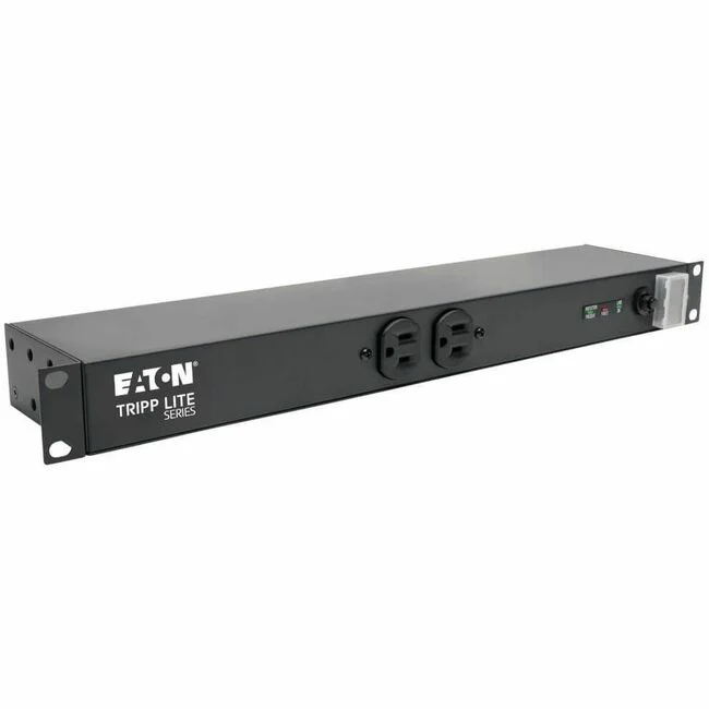 Tripp Lite by Eaton Isobar 12-Outlet Network Server Surge Protector 15 ft. (4.57 m) Cord 3840 Joules Diagnostic LEDs 1U Rackmount Metal Housing - 12 x NEMA 5-15R - 1280 J - 120 V AC Input - 120 V AC Output