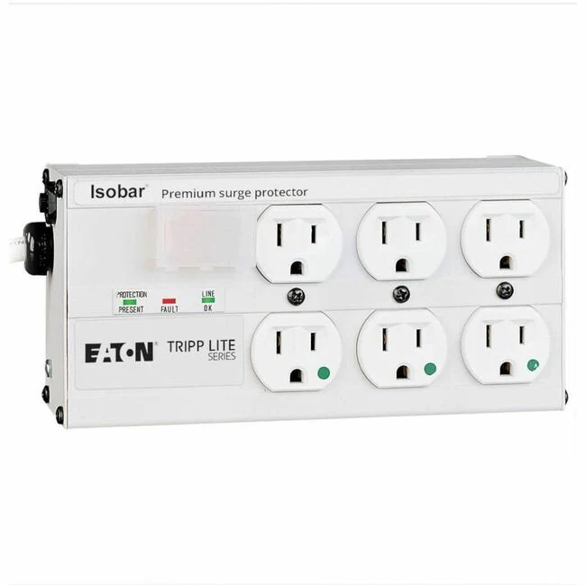 Tripp Lite by Eaton Isobar Hospital-Grade 6-Outlet Surge Protector 15 ft. (4.57 m) Cord 3330 Joules LEDs UL 1363 Not For Patient-Care Vicinities - Receptacles: 6 x NEMA 5-15R - 3330J
