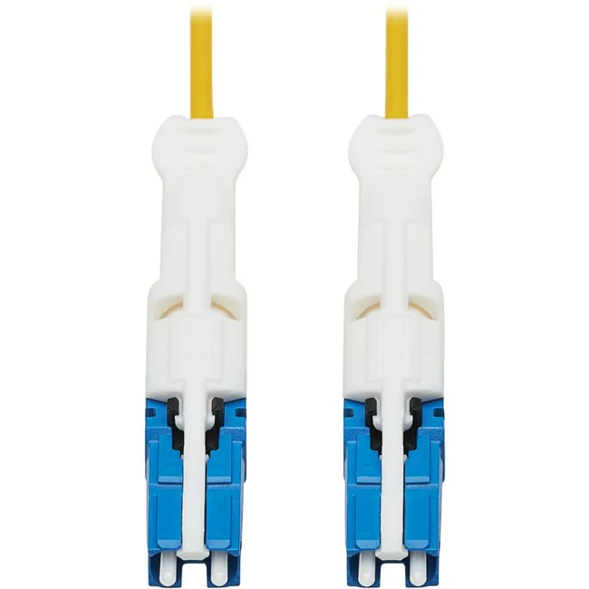 Tripp Lite by Eaton N381C-01M 400Gb Duplex Singlemode 9/125 OS2 Fiber Optic Cable, Yellow, 1 m