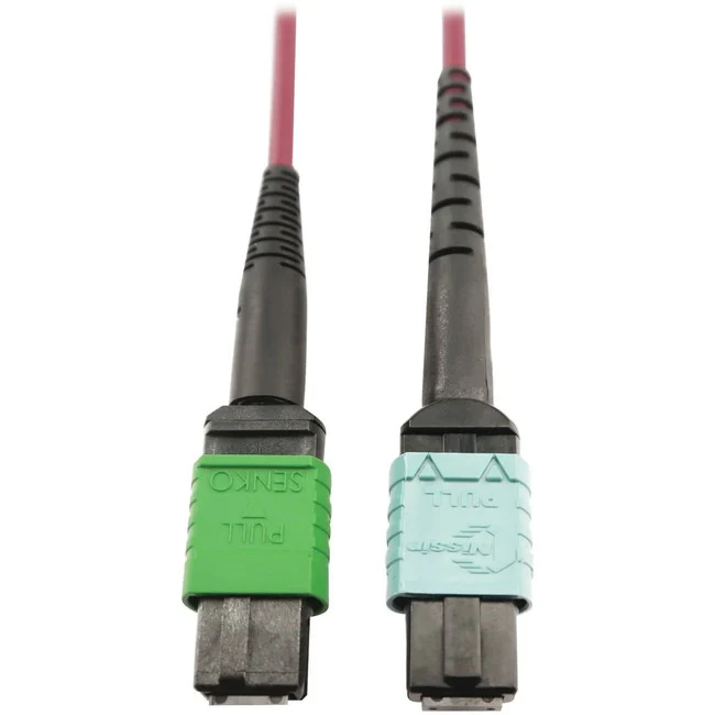 Tripp Lite by Eaton N846D-03M-16CMG 400G Multimode 50/125 OM4 Fiber Optic Cable, Magenta, 3 m