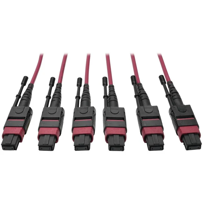 Tripp Lite by Eaton N858-23M-3X8-MG MTP/MPO Multimode Base-8 Trunk Cable, Magenta, 23 m