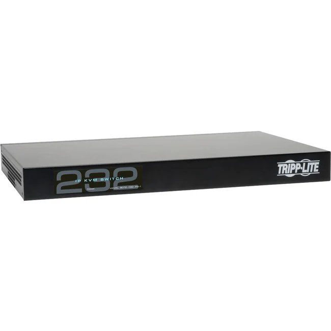 Tripp Lite by Eaton NetCommander 32-Port Cat5 KVM over IP Switch - 2 Remote + 1 Local User 16 USB Dongles 1U Rack-Mount - 32 Computer(s) - 1 Local User(s) - 2 Remote User(s) - 1920 x 1080 - 36 x Network (RJ-45) - 2 x USB1 x VGA - Rack-mountable - 1U - TAA