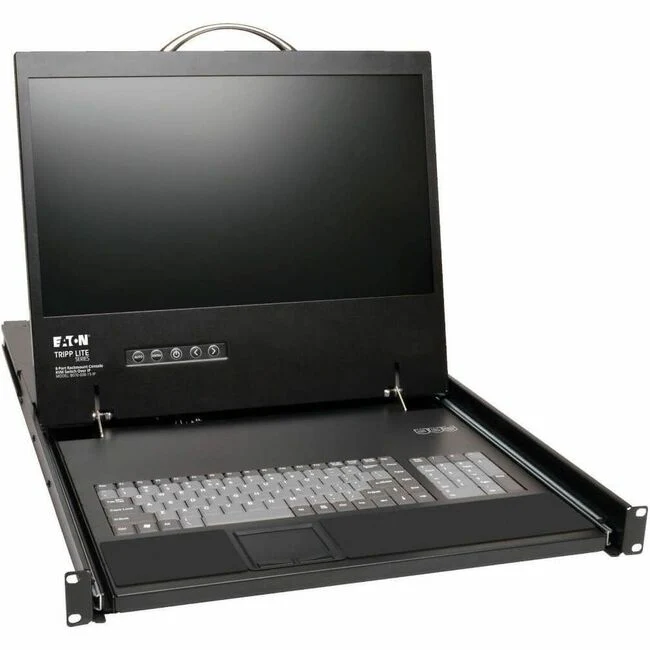 Tripp Lite by Eaton NetCommander 8-Port Cat5 KVM over IP Switch - 19 in. LCD 1 Remote + 1 Local User 1U Rack-Mount - 8 Computer(s) - 19" LCD - 1366 x 768 - 12 x Network (RJ-45) - 1 x USB - Keyboard120 V AC, 230 V AC Input Voltage - 1U High - TAA Compliant