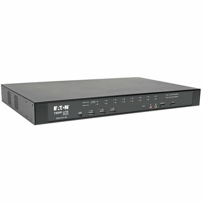 Tripp Lite by Eaton NetDirector 16-Port Cat5 KVM over IP Switch - Virtual Media 1 Remote + 1 Local User 1U Rack-Mount TAA - 16 Computer(s) - 1 Local User(s) - 1 Remote User(s) - 19 x Network (RJ-45) - 2 x PS/2 Port - 6 x USB1 x VGA - Rack-mountable, Deskt
