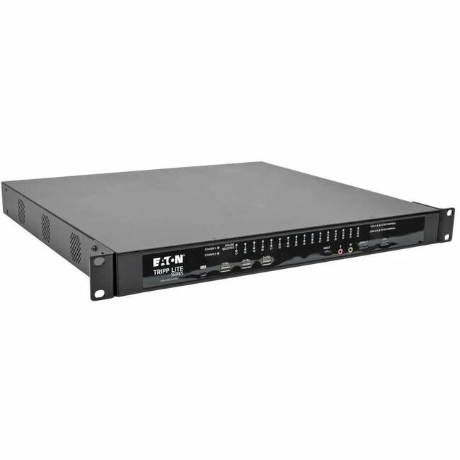 Tripp Lite by Eaton NetDirector 32-Port Cat5 KVM over IP Switch - Virtual Media 4 Remote + 1 Local User 1U Rack-Mount TAA - 32 Computer(s) - 1 Local User(s) - 4 Remote User(s) - UXGA - 1600 x 1200 - 2 x PS/2 Port - 2 x USB - 1U - TAA Compliant