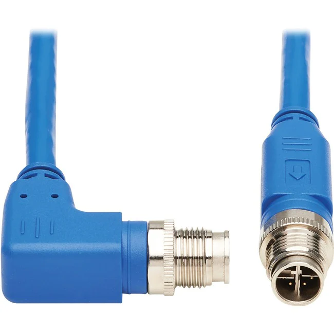 Tripp Lite by Eaton NM12-603-02M-BL M12 X-Code Cat6 Ethernet Cable, M/M, Blue, 2 m (6.6 ft.)