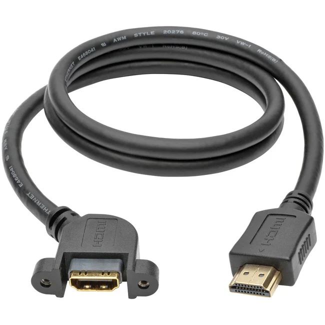 Tripp Lite by Eaton P569-003-MF-APM High-Speed HDMI Panel-Mount Cable (M/F), 3 ft