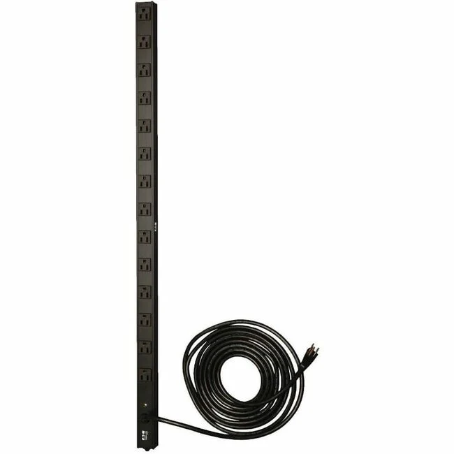 Tripp Lite by Eaton PDU 1.4kW Single-Phase 120V Basic PDU 14 NEMA 5-15R Outlets NEMA 5-15P Input 15 ft. (4.57 m) Cord 0U Vertical - 14 x NEMA 5-15R - 1800VA - Zero U Vertical Rackmount
