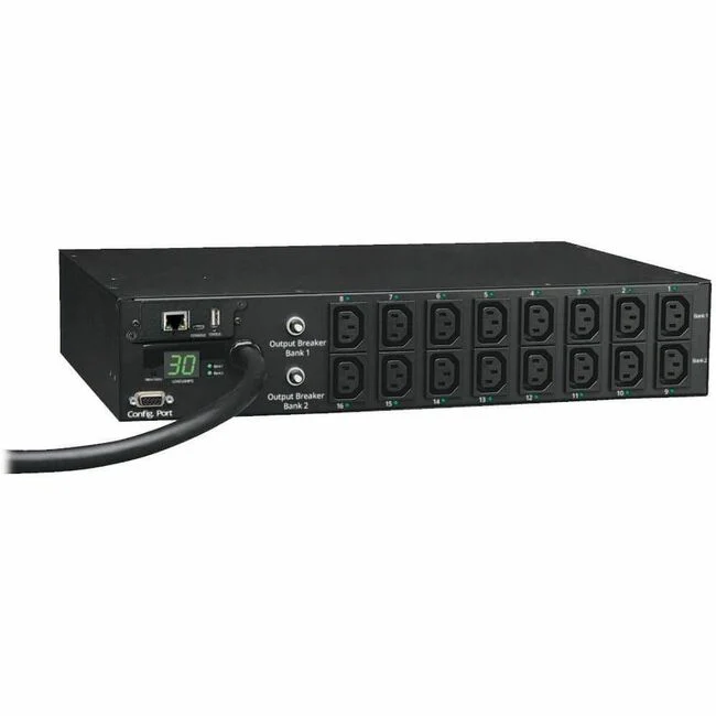 Tripp Lite by Eaton PDU 5.5kW Single-Phase Switched PDU - LX Interface 208/230V Outlets (16 C13) L6-30P Input 12 ft. (3.66 m) Cord 2U Rack-Mount TAA - 16 x IEC 320 EN 60320 C13 - 2U Rack-mountable