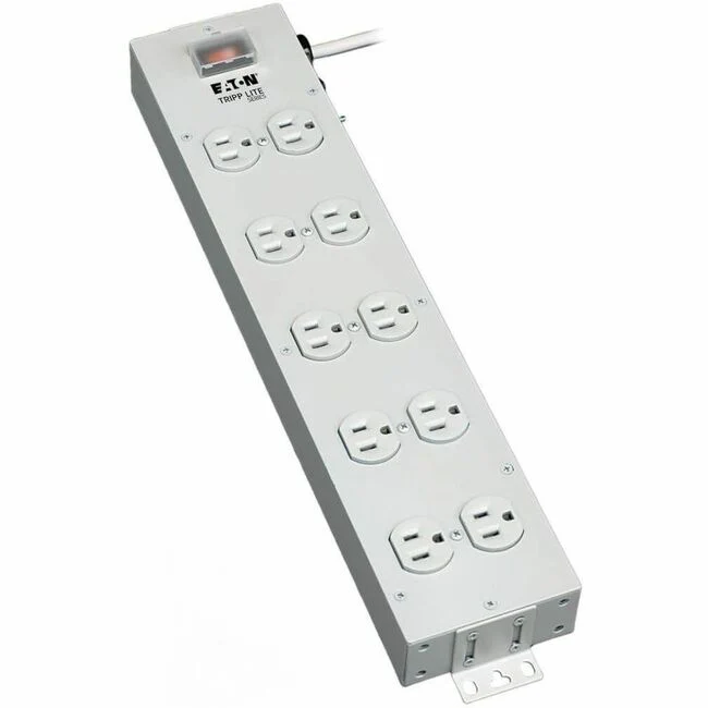 Tripp Lite by Eaton Power Strip 120V 5-15R 10 Outlet Metal 15' Cord 5-15P - NEMA 5-15P - 10 NEMA 5-15R - 15ft