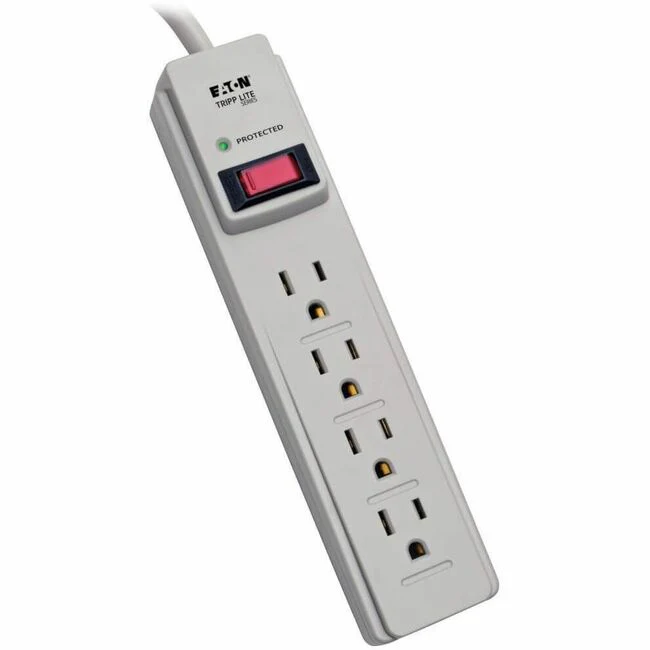 Tripp Lite by Eaton Protect It! 4-Outlet Home Computer Surge Protector Strip 4 ft. (1.22 m) Cord 450 Joules - Receptacles: 4 x NEMA 5-15R - 450J