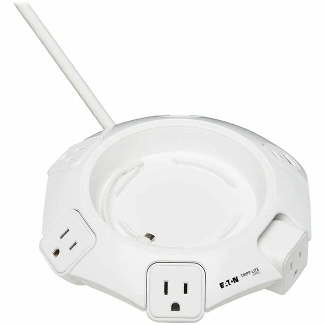 Tripp Lite by Eaton Safe-IT Conference Power Surge Protector 4 Rotating 5-15R Outlets USB-C & 3 USB-A Ports 10 ft. (3 m) Cord Antimicrobial Protection - 4 x NEMA 5-15R, 4 x USB - 1800 VA - 1080 J - 120 V AC Input