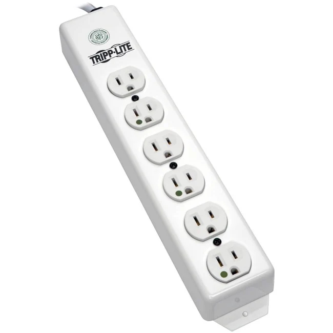 Tripp Lite by Eaton Safe-IT Medical-Grade Power Strip UL 1363 6x Hospital-Grade Outlets Antimicrobial 6 ft. Cord - NEMA 5-15P - 6 NEMA 5-15R Hospital Grade - 6ft