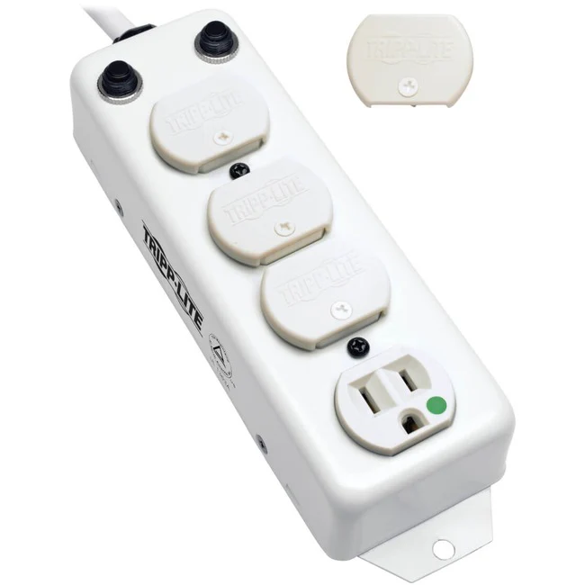 Tripp Lite by Eaton Safe-IT UL 1363A Medical-Grade Power Strip for Patient-Care Vicinity 4x 15A Hospital-Grade Outlets 15 ft. Cord - NEMA 5-15P - 4 NEMA 5-15R Hospital Grade - 15ft Input