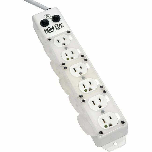 Tripp Lite by Eaton Safe-IT UL 1363A Medical-Grade Power Strip for Patient-Care Vicinity 6x15A Hospital-Grade Outlets Safety Covers 15 ft. Cord - NEMA 5-15P - 6 NEMA 5-15R Hospital Grade - 15ft