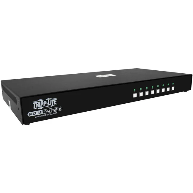 Tripp Lite by Eaton Secure KVM Switch, 8-Port, Single Head, DVI to DVI, NIAP PP4.0, Audio, CAC, TAA - 8 Computer(s) - 1 Local User(s) - 2560 x 1600 - 50 Hz, 60 Hz - 19 x USB - 9 x DVI - TAA Compliant