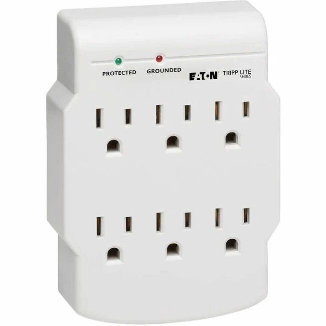 Tripp Lite by Eaton Surge Protector Wallmount Direct Plug In 120V 6 Outlet 540 Joules - Receptacles: 6 x NEMA 5-15R - 540J