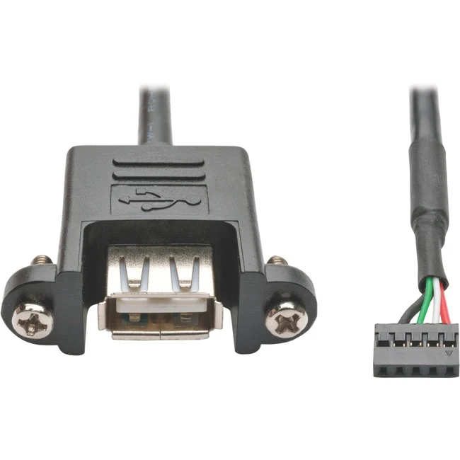 Tripp Lite by Eaton U024-003-5P-PM USB 2.0 Hi-Speed Panel Mount Cable, 3 ft