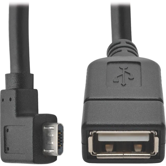 Tripp Lite by Eaton U052-06N-RA Micro USB to USB OTG Host Adapter Cable (M/F), White, 6 in