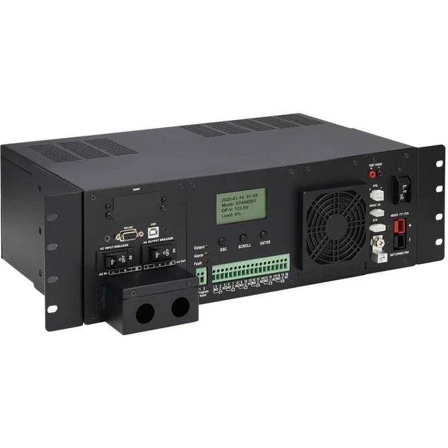 Tripp Lite by Eaton UPS 120VAC 48VDC 1500VA 1200W Extreme Temperature Network UPS for Industrial and Traffic Networks 3U Hardwire - 3U Rack-mountable - AVR - 120 V AC Input - 120 V AC Output - Hardwired