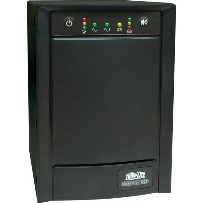 Tripp Lite by Eaton UPS SmartPro 120V 1.5kVA 900W Line-Interactive Sine Wave UPS Tower Network Card Options USB DB9 8 Outlets - 1500VA/900W - 6 Minute Full Load - 8 x NEMA 5-15R