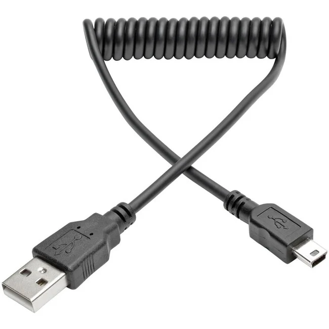 Tripp Lite by Eaton USB 2.0 Hi-Speed A to Mini-B Coiled Cable (M/M), 6 ft