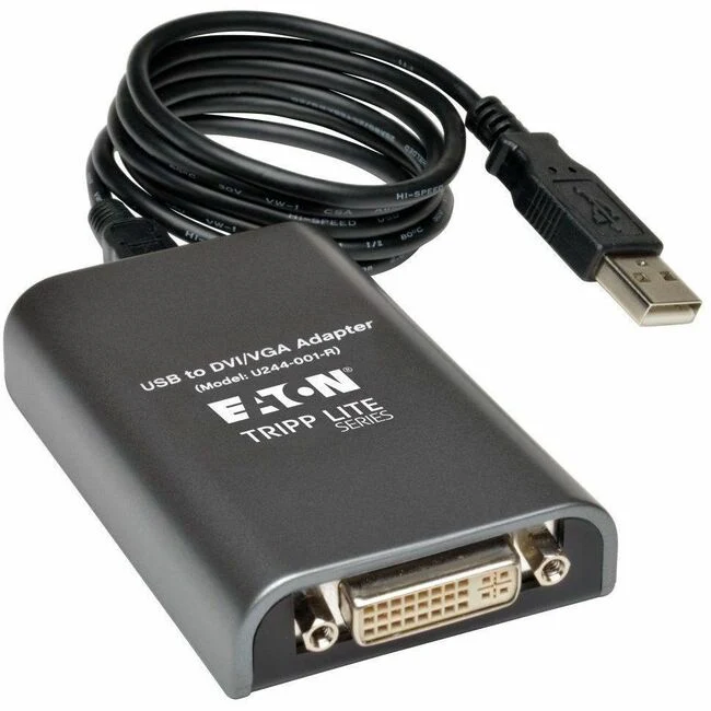 Tripp Lite by Eaton USB 2.0 to DVI/VGA External Multi-Monitor Video Card 128 MB SDRAM 1920 x 1080 (1080p) @ 60 Hz - USB