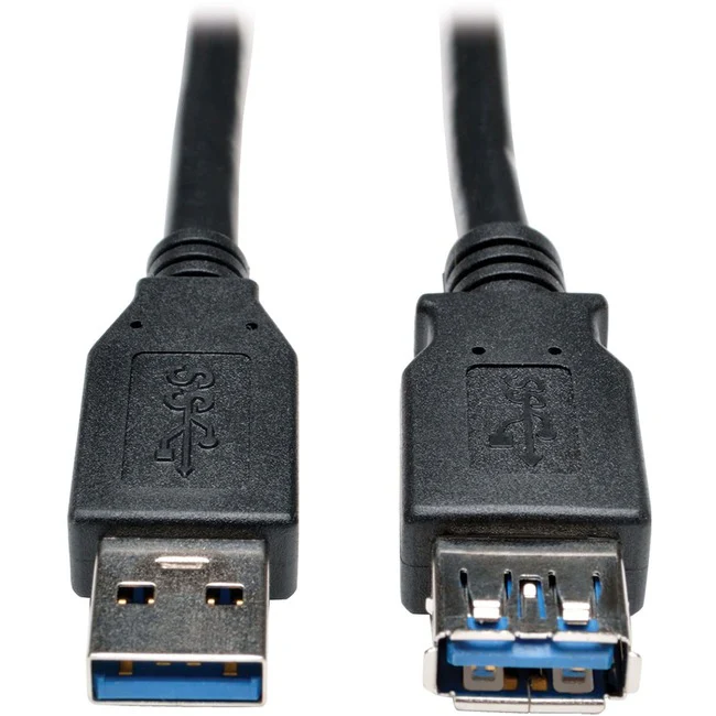 Tripp Lite by Eaton USB 3.0 SuperSpeed Extension Cable - USB-A to USB-A, M/F, Black, 3 ft. (0.9 m)