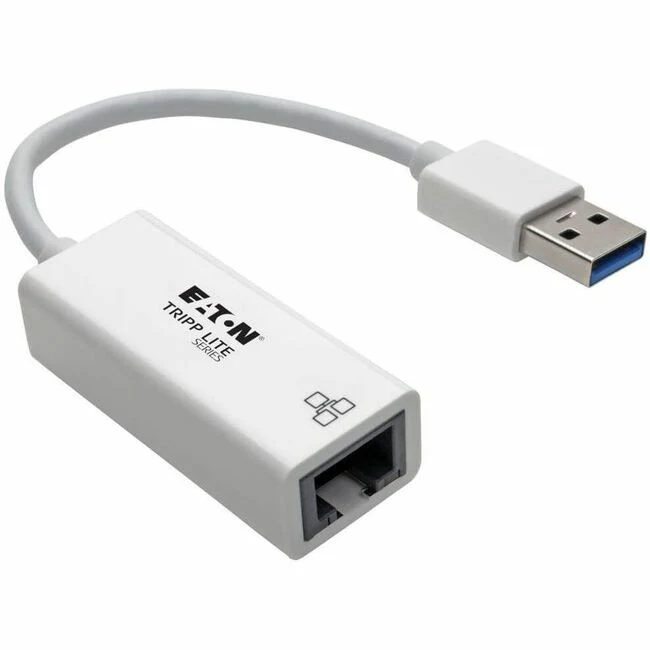 Tripp Lite by Eaton USB 3.0 SuperSpeed to Gigabit Ethernet NIC Network Adapter RJ45 10/100/1000 White - USB 3.0 - 1 x Network (RJ-45) - Twisted Pair