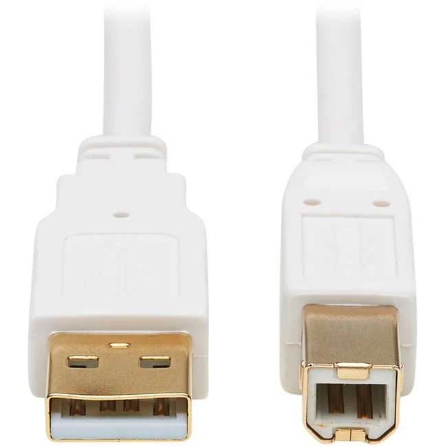 Tripp Lite by Eaton USB-A to USB-B Antibacterial Cable (M/M), USB 2.0, White, 10-ft. (3.05 m)