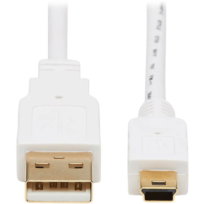Tripp Lite by Eaton USB-A to USB Mini-B Antibacterial Cable (M/M), USB 2.0, White, 3-ft. (0.91 m)