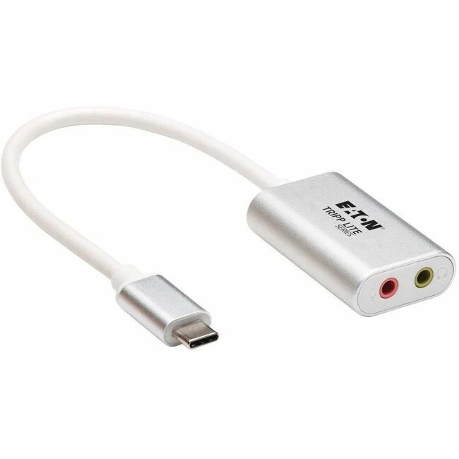 Tripp Lite by Eaton USB-C to 3.5 mm Stereo Audio Adapter - USB 2.0, Silver