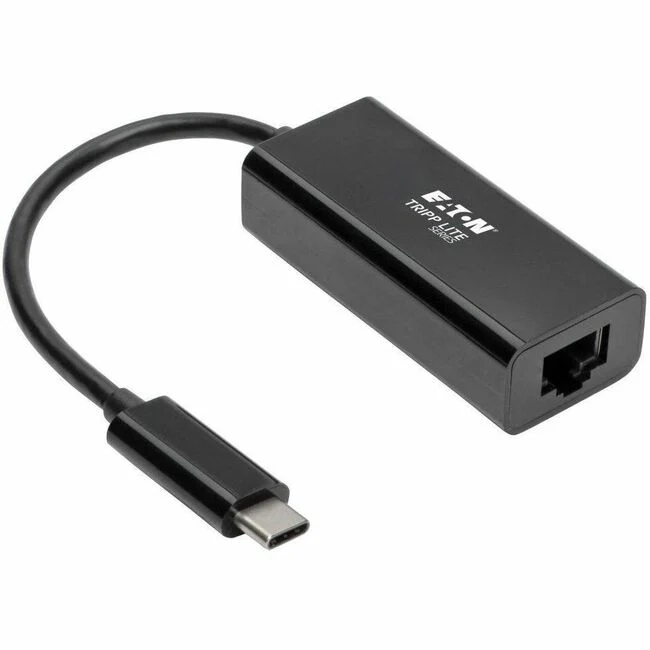 Tripp Lite by Eaton USB C to Gigabit Ethernet Adapter USB Type C to Gbe 10/100/1000 Thunderbolt 3 Compatible Black - USB 3.1 Type C - 1 Port(s) - 1 - Twisted Pair