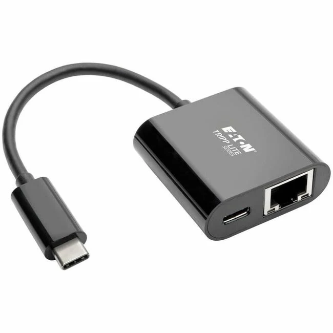 Tripp Lite by Eaton USB C to Gigabit Ethernet Adapter USB Type C to Gbe PD Charging, USB Type C, USB-C, USB Type-C - USB 3.1 Type C - 1 Port(s) - 1 - Twisted Pair