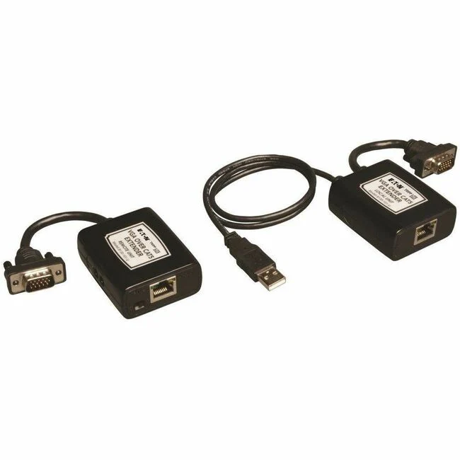 Tripp Lite by Eaton VGA over Cat5/6 Extender Kit Transmitter/Receiver for Video USB Powered Up to 500 ft. (152 m) TAA - 1 Input Device - 1 Output Device - 500 ft Range - 2 x Network (RJ-45) - 1 x USB - 1 x VGA In - 1 x VGA Out - 1920 x 1440 - Twisted Pair