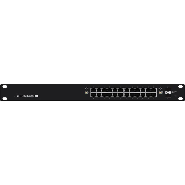 Ubiquiti EdgeSwitch ES-24-500W Layer 3 Switch - 24 Ports - Manageable - 10/100/1000Base-T, 1000Base-X - 3 Layer Supported - 2 SFP Slots - 1U High - Rack-mountable - 1 Year Limited Warranty