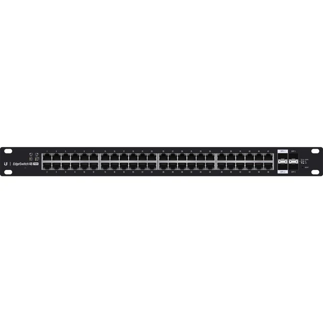 Ubiquiti EdgeSwitch ES-48-750W Layer 3 Switch - 48 Ports - Manageable - 10/100/1000Base-T, 1000Base-X - 3 Layer Supported - 2 SFP Slots - 1U High - Rack-mountable - 1 Year Limited Warranty