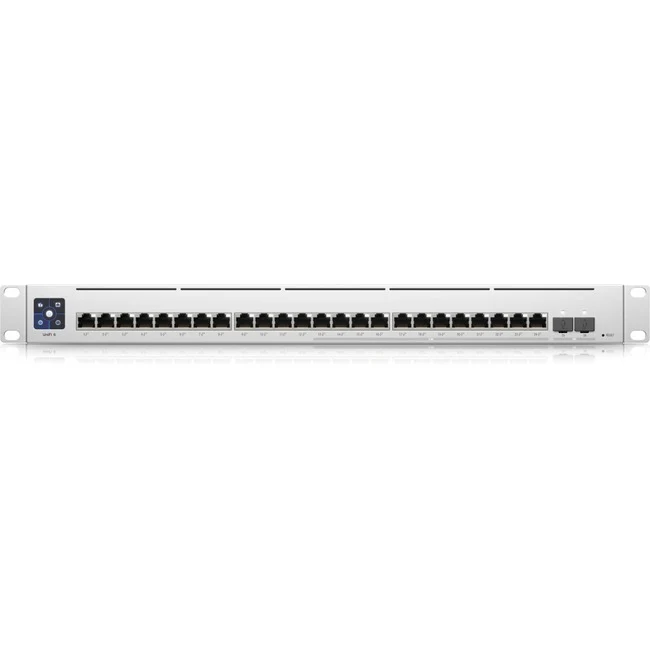 Ubiquiti Switch Enterprise 24 PoE - 24 Ports - Manageable - 2.5 Gigabit Ethernet, Gigabit Ethernet, 10 Gigabit Ethernet - 2.5GBase-T, 10/100/1000Base-T, 10GBase-X - 3 Layer Supported - Modular - 550 W Power Consumption - 400 W PoE Budget - Optical Fiber,