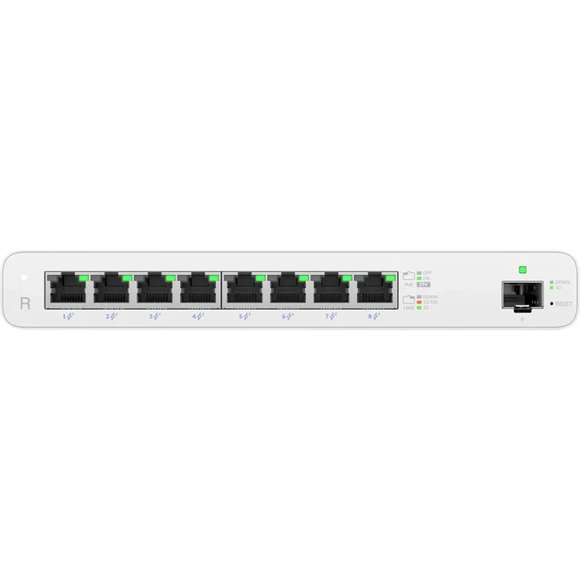 Ubiquiti UISP-R Ethernet Switch - 8 Ports - Manageable - Gigabit Ethernet - 10/100/1000Base-T, 100/1000Base-X - 2 Layer Supported - Modular - 1 SFP Slots - 10 W Power Consumption - Twisted Pair, Optical Fiber - PoE Ports