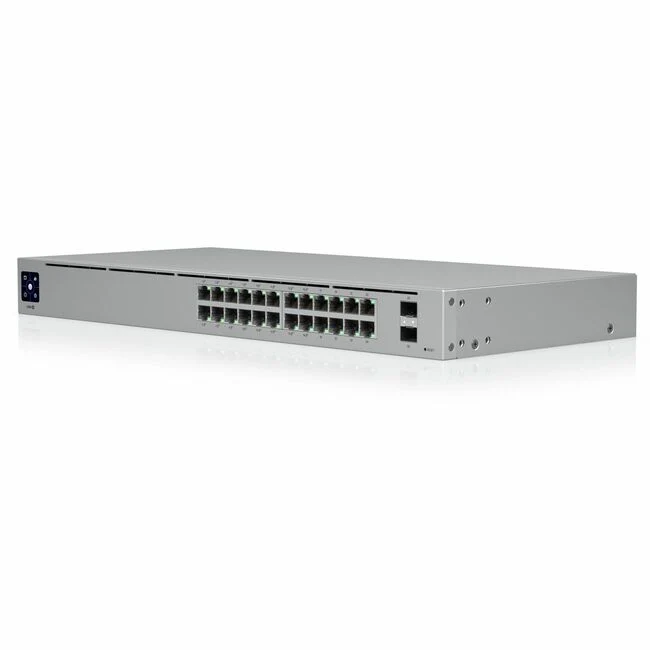 Ubiquiti USW-24-POE Ethernet Switch - 24 Ports - Manageable - 2 Layer Supported - Modular - 2 SFP Slots - Optical Fiber, Twisted Pair - 1U High - Rack-mountable, Desktop - 1 Year Limited Warranty