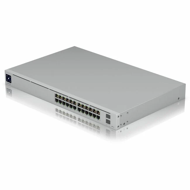 Ubiquiti USW-Pro-24-POE Layer 3 Switch - 24 Ports - Manageable - 3 Layer Supported - Modular - 50 W Power Consumption - 400 W PoE Budget - Optical Fiber, Twisted Pair - 1U High - Rack-mountable - 1 Year Limited Warranty