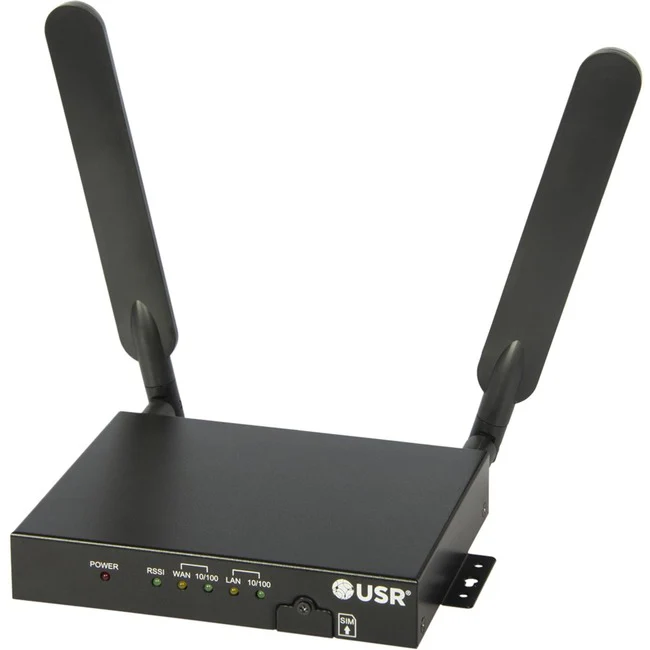 USRobotics Courier USR3513 1 SIM Cellular, Ethernet Modem/Wireless Router - 4G - LTE 1900, LTE 1700, LTE 850, LTE 700, WCDMA 1900, WCDMA 850 - HSDPA, HSUPA, LTE(2 x External) - 1 x Network Port - 1 x Broadband Port - Fast Ethernet - VPN Supported - DIN Ra